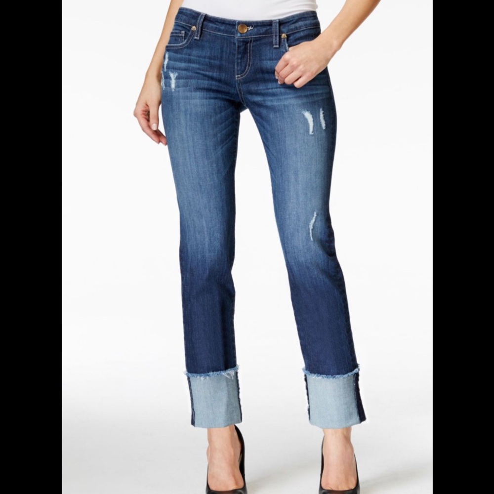 Kut from the Kloth Distressed Boyfriend Jeans, 6